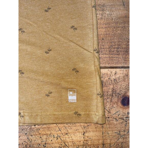 Mens Denim & Flower Ricky Singh Dark Yellow Palm Tree Short Sleeve T-Shirt L - Picture 2 of 6